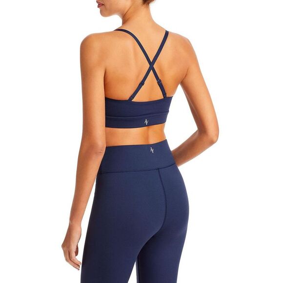 All Access Womens Navy Low Impact Fitness Yoga Sports Bra Athletic NWOT - Picture 2 of 3